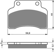 Brake disc pads front h - disc,