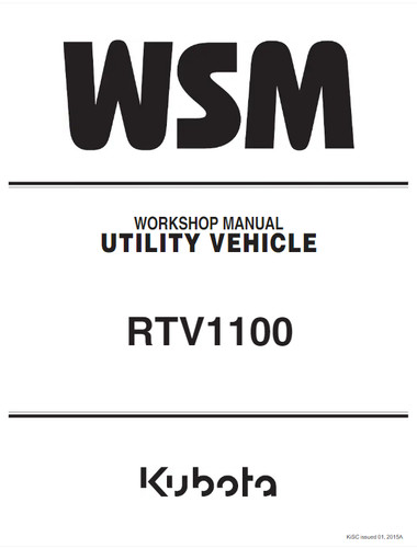 Rtv1100 service manual utility - rtv1100,