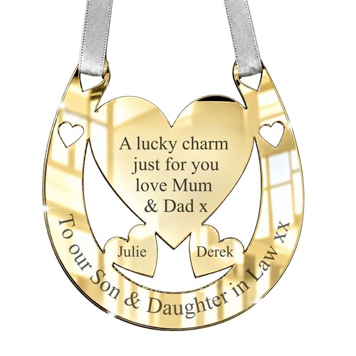 Personalised wedding horseshoe - wedding,