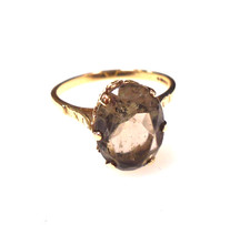 9ct Yellow Gold Smokey  Quartz