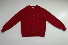 Lacoste Men’s Red V-Neck Cardigan Size L