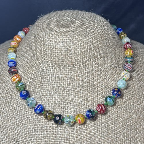 Millefiori glass beaded - millefiori,