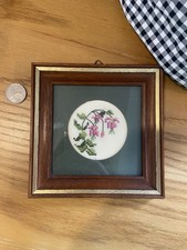 Vintage framed cross stitch - cross,