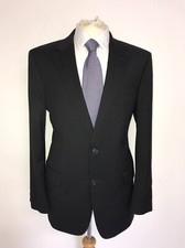 HUGO BOSS - Mens BLACK WOOL SUIT - UK 42 Reg - W36 L30 - Nice Suit