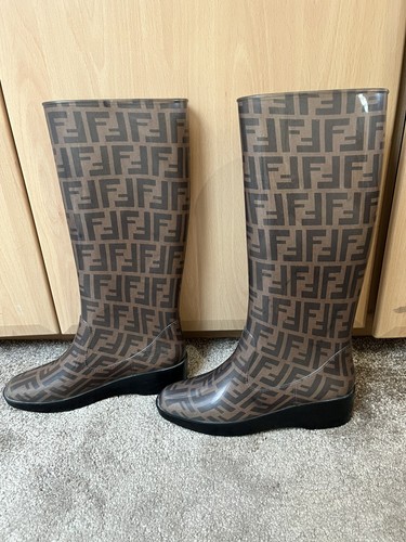 Fendi zucca boots - zucca,
