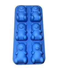 Cute Silicone Teddy Bear Mould chocolate, Ice, Cakes or Resin 6 Holes