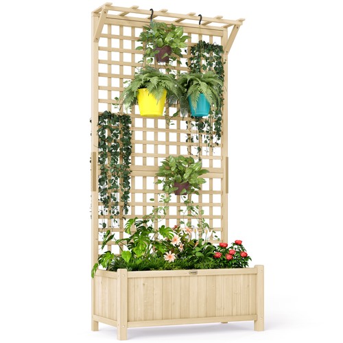 Outsunny wood planter - outsunny,