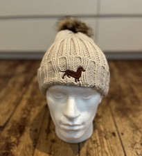 Dachshund Sausage Dog Owners Embroidered Pom Pom Bobble/ Beanie Hat