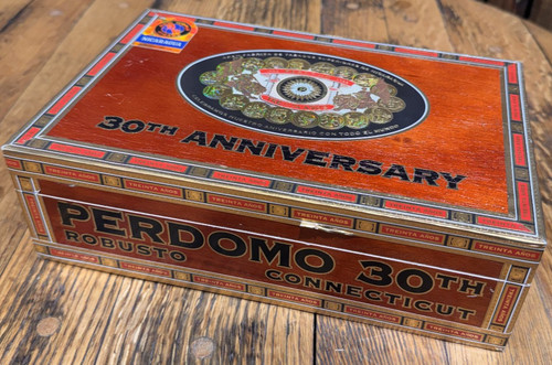 Empty wooden cigar box