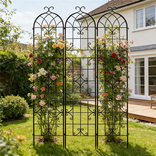 Set metal garden trellis - of,