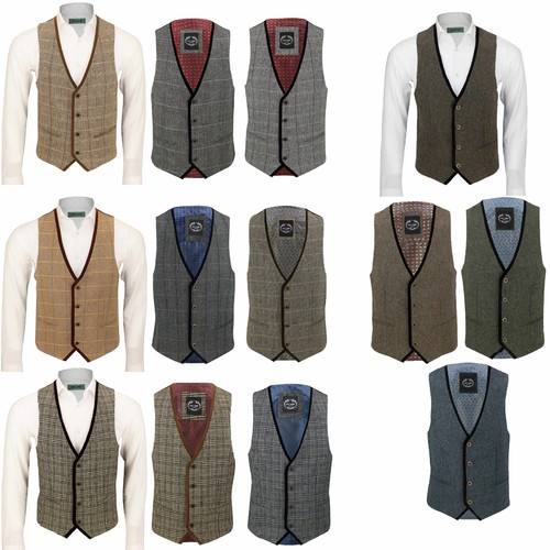 New mens tweed waistcoat - new,