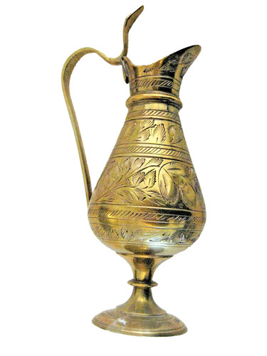 Vintage indian brass ewer - ,