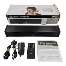 ZVOX AV200 AccuVoice TV Speaker Soundbar Dialogue Boosting 17" Wired Black - W79