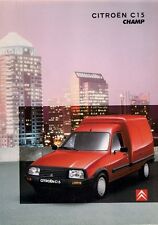 Citroen C15 Champ Van & Chassis Cab 1997-1998 UK Market Sales Brochure Visa