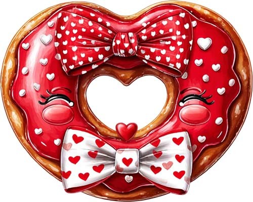 Valentine day donut wall - valentine's,