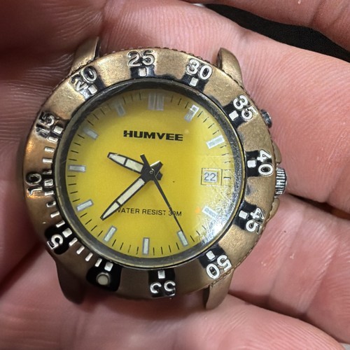 Humvee yellow quartz watch - yellow,
