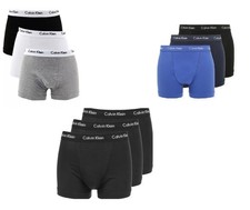 Calvin Klein 100% Authentic Men’s Boxer Shorts Trunks – 3 Pack Black/Grey/White