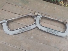 Two Vintage Governor 6" Steel G Clamp Tool