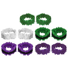 Adults Thigh Bands Shiny Armbands Disco Hairband Ruffled Shirt Sleeve Anti-slip