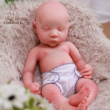 COSDOLL 16" Sleeping Newborn  Full Platinum Silicone Reborn Baby Dolls Girl Doll