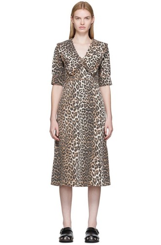 Ganni large collar midi - collar,
