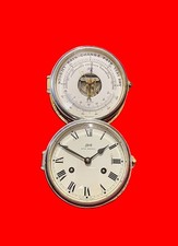 Vintage German Schatz Royal Mariner Striking Ship’s Clock & Barometer Set