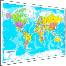 World Map Poster for Wall –