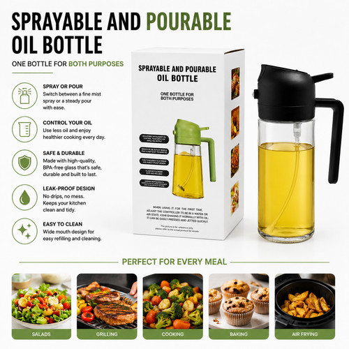 Glass oil sprayer - oil,