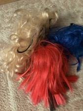 3x MONSTER HIGH Create a Monster Doll Spare Piece Part WIG Hair