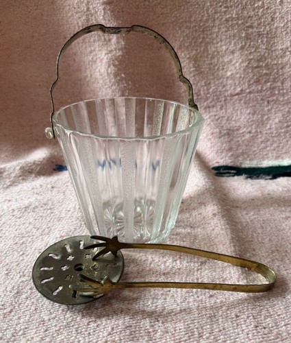 Vtg glass bar cart ice - vtg,