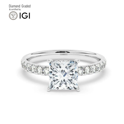 Princess diamond engagement - diamond,