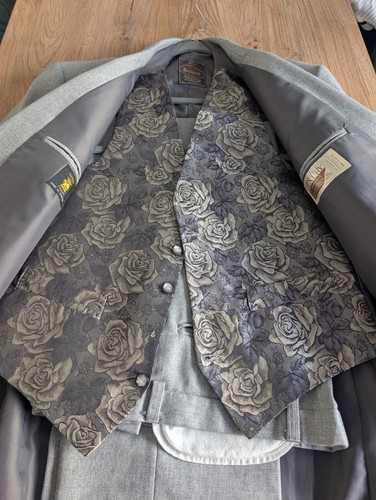 Vintage grey floral - grey, 3-piece