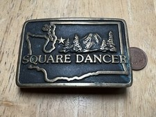 Anacortes buckle Square Dancer buckle USA 1981 VGC Square Dance buckle Brass