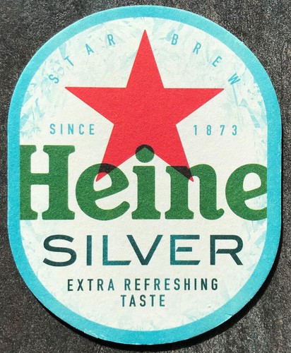 Heineken silver beer mat - beer,
