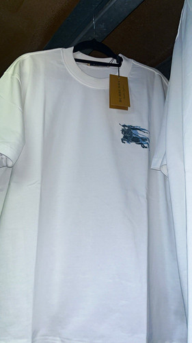Burberry men white crew - burberry,