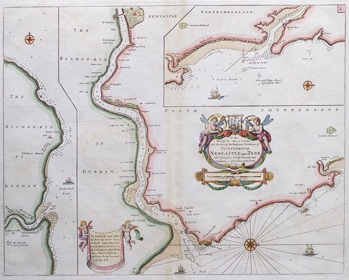 Original antique sea chart - original,