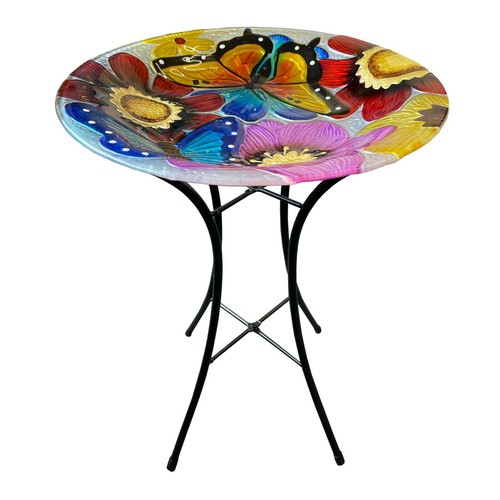 Garden butterfly glass bird - butterfly,