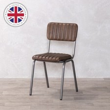 REAL LEATHER DINING CHAIR