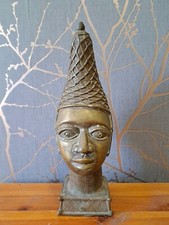 Benin Bronze head. Beautifully