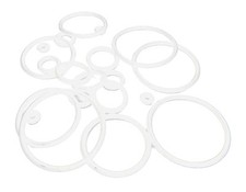 4 X CLEAR RUBBER O-RINGS ear plugs tunnels CHOOSE SIZE