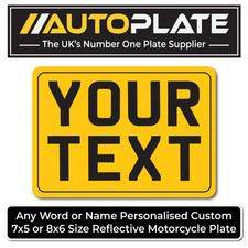 Motorcycle Show Number Plate
