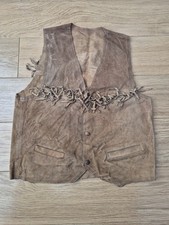 Vintage Brown Suede Fringe