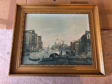 Canaletto Venice Water Vintage Painting/ Picture Large 64x54cm Frame