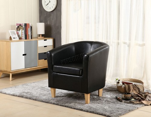 Tub chair faux - pu, leather