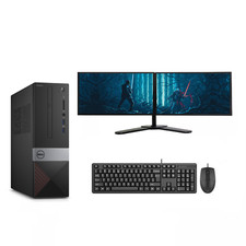 Dell Dual 20" Monitor SFF PC Setup, i5 6th Gen 16GB RAM 512GB SSD Windows 11 Pro