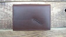 Jaguar logo Brown Leather wallet credit card size, licence / ID holder it126