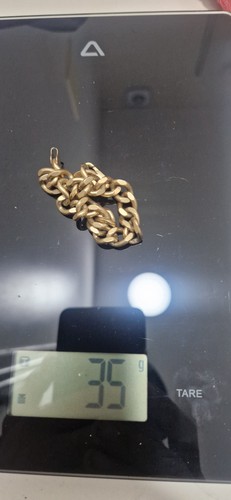 9ct solid gold bracelet - gold,