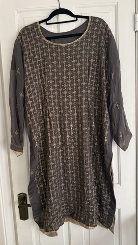 Grey stitched pakistani - stitched, salwar