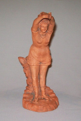 Antique vtg 19th - 1870s, terra