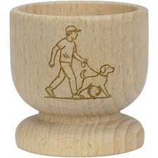 'Man And Dog Walking' Wooden